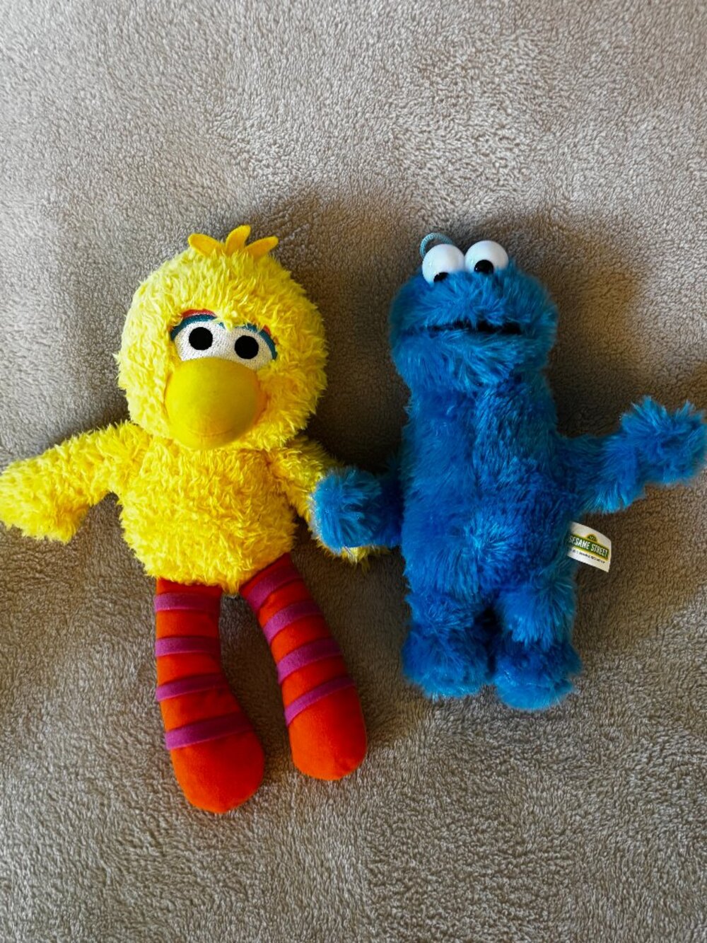 SESAME STREET BIG BIRD and COOKIE MONSTER PLUSH Toys for Ages 18+ Months